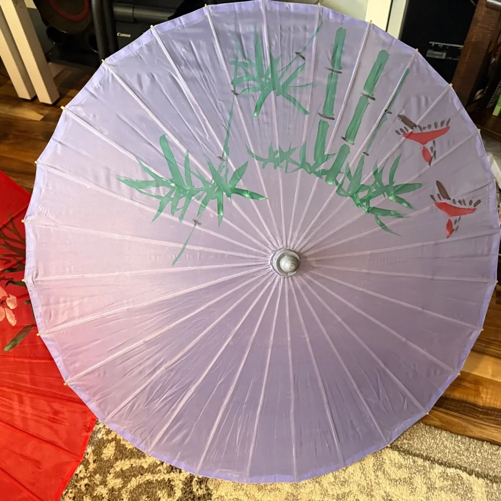 Nice Floral Decorative Japanese Photoshoot Sun Umbrellas - Multicolor Set of 10.